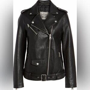 Faux Leather Moto Jacket